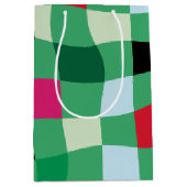 Tartan Karierte Weihnachten Mittlere Geschenktüte (Vorderseite)