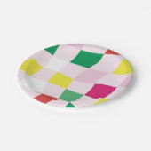 Tartan Karierte Weihnachten Pappteller (Schrägansicht)