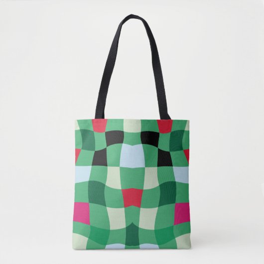 Tartan Karierte Weihnachten Tasche (Vorderseite)