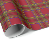 Tartan karierter Weihnachtsfeiertag Geschenkpapier (Rolleneckpunkt)