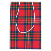 Tartan Karierter Weihnachtsurlaub Festlicher Spaß Mittlere Geschenktüte (Rückseite)