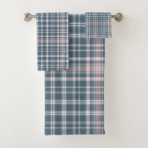Tartan-kariertes Blau-, rosa u. Weiß-Nr. 45