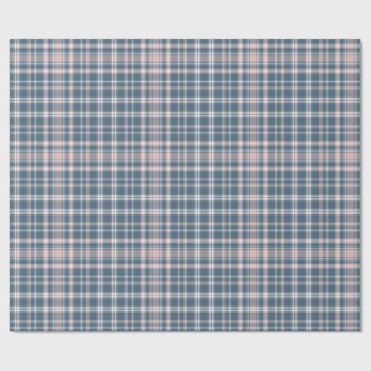 Tartan-kariertes Blau-, rosa u. Weiß-Nr. 45 Geschenkpapier (Flach)