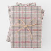 Tartan Kariertes Handgezeichnetes Beige Streifen M Geschenkpapier Set (Beispiel)