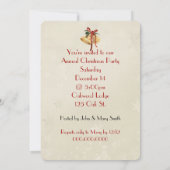 Tartan Kariertes Hirsch über Snowflake Design Einladung (Rückseite)