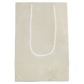 Tartan Kariertes Hirsch über Snowflake Design Mittlere Geschenktüte (Rückseite)