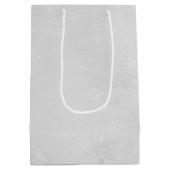 Tartan Kariertes Hirsch über Snowflake Design Mittlere Geschenktüte (Rückseite)