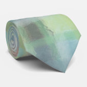 Tartan kariertes, modernes pastellgrün-graues Beig Krawatte (Gerollt)