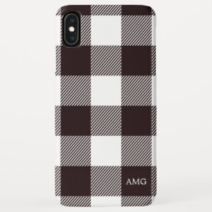 Tartan Kariertes Monogramm Schachbrett Schwarz/Wei Case-Mate iPhone Hülle