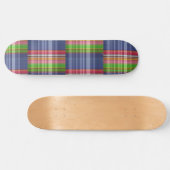 Tartan Kariertes Multi Color Off Set Skateboard (Horizontal)