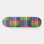 Tartan Kariertes Multi Color Off Set Skateboard (Horizontal)