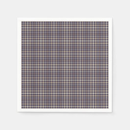 Tartan Kariertes Muster Braun, Blau & Beige Nr. 69 Serviette