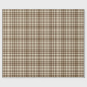 Tartan-kariertes Muster Brown u. Beige-Nr. 70 Geschenkpapier (Flach)