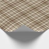 Tartan-kariertes Muster Brown u. Beige-Nr. 70 Geschenkpapier (Ecke)