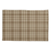 Tartan-kariertes Muster Brown u. Beige-Nr. 70 Kissenbezug (Rückseite-Links)
