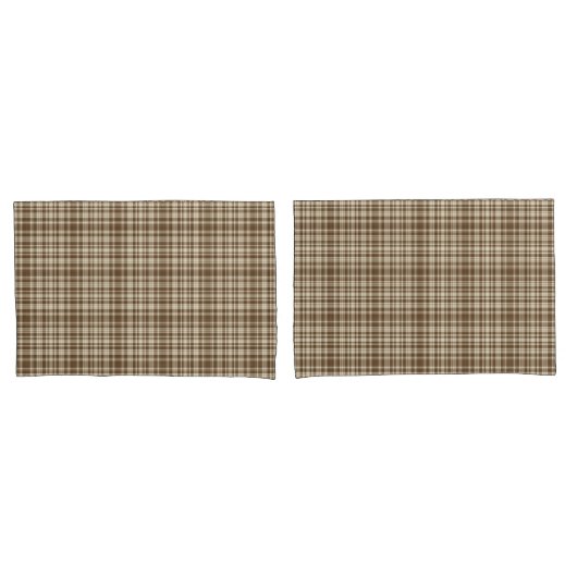 Tartan-kariertes Muster Brown u. Beige-Nr. 70 Kissenbezug (Vorderseite-Set)