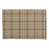 Tartan-kariertes Muster Brown u. Beige-Nr. 70 Kissenbezug (Vorderseite-Links)