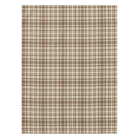 Tartan-kariertes Muster Brown u. Beige-Nr. 70 Tischdecke (Vorderseite)
