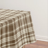 Tartan-kariertes Muster Brown u. Beige-Nr. 70 Tischdecke (Beispiel)