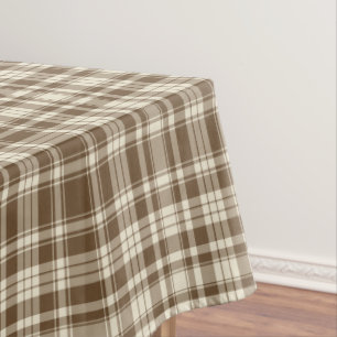 Tartan-kariertes Muster Brown u. Beige-Nr. 70 Tischdecke