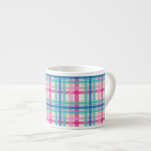 Tartan, kariertes Muster Espressotasse (Vorderseite Rechts)