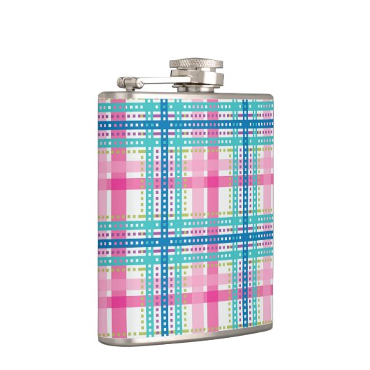 Tartan, kariertes Muster Flachmann (Rechts)