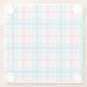 Tartan, kariertes Muster Glasuntersetzer (Rückseite)