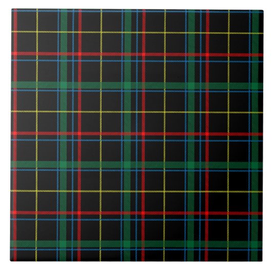 Tartan Kariertes Muster, grün, Fliese (Vorderseite)