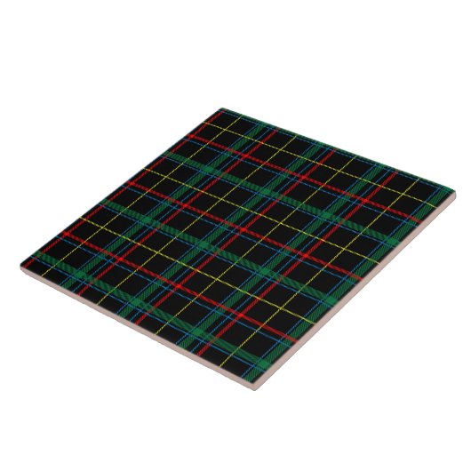 Tartan Kariertes Muster, grün, Fliese (Seite)