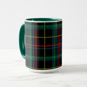Tartan Kariertes Muster, grün, Tasse