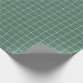 Tartan-kariertes Muster Grünes u. Beige-Nr. 72 Geschenkpapier (Ecke)