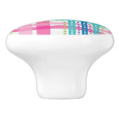 Tartan, kariertes Muster Keramikknauf (Seitenansicht)