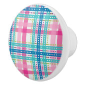 Tartan, kariertes Muster Keramikknauf (Rechts)