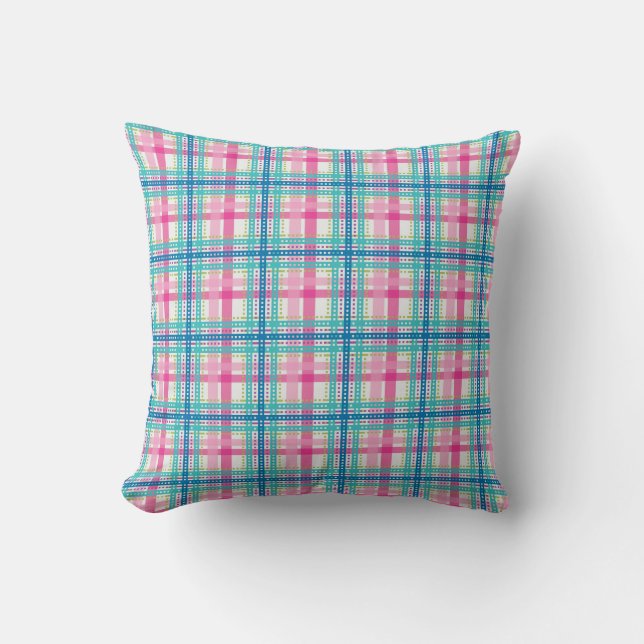 Tartan, kariertes Muster Kissen (Vorderseite)