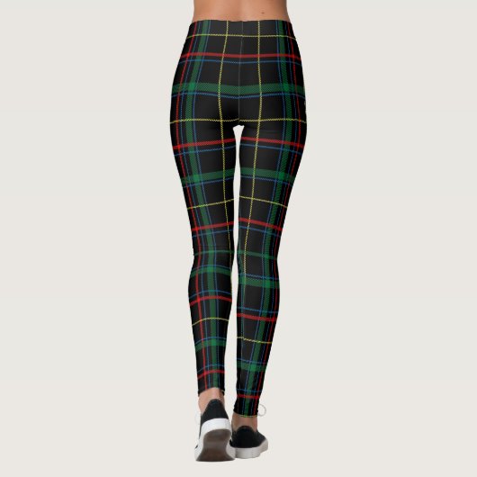 Tartan Kariertes Muster Leggings (Rückseite)