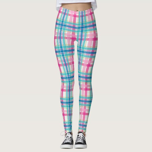 Tartan, kariertes Muster Leggings (Vorderseite)