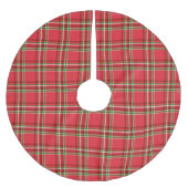 Tartan Kariertes Muster Polyester Weihnachtsbaumdecke (Vorderseite)