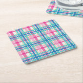 Tartan, kariertes Muster Rechteckiger Pappuntersetzer (angewinkelt)