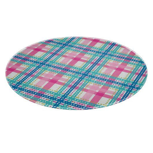 Tartan, kariertes Muster Schneidebrett (Ecke)