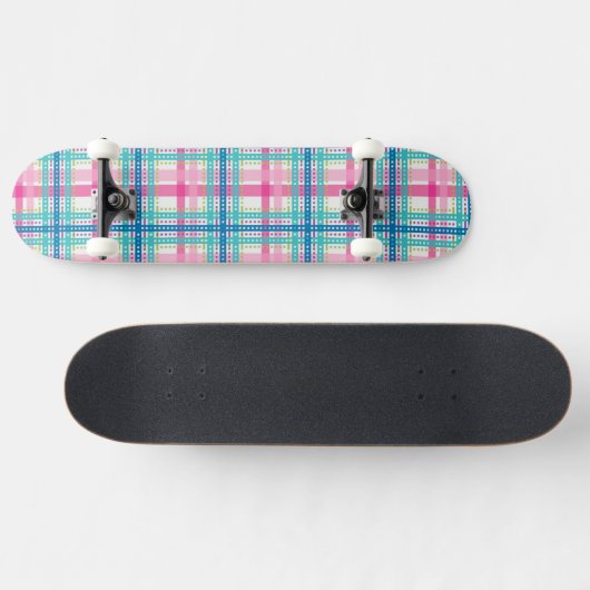 Tartan, kariertes Muster Skateboard (Horizontal)