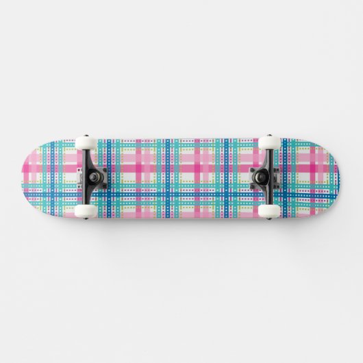 Tartan, kariertes Muster Skateboard (Horizontal)
