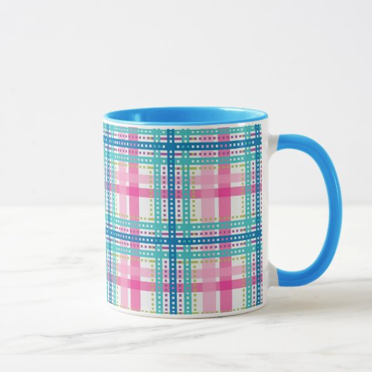 Tartan, kariertes Muster Tasse (Rechts)