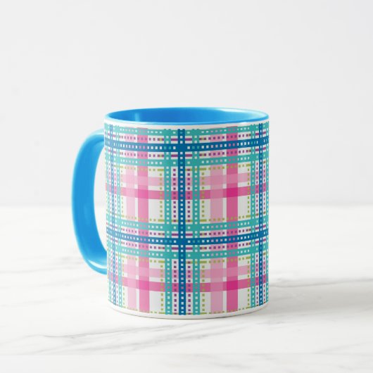 Tartan, kariertes Muster Tasse (Vorderseite Links)