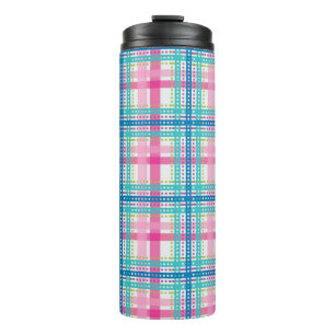 Tartan, kariertes Muster Thermosbecher