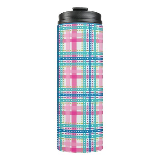 Tartan, kariertes Muster Thermosbecher (Vorderseite)