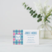 Tartan, kariertes Muster Visitenkarte (Stehend Vorderseite)