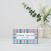 Tartan, kariertes Muster Visitenkarte (Stehend Vorderseite)