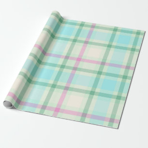 Tartan Kariertes Pastellpapier Geschenkpapier