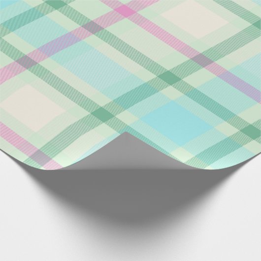 Tartan Kariertes Pastellpapier Geschenkpapier (Ecke)