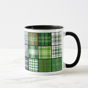 Tartan-kariertes Patchwork Tasse